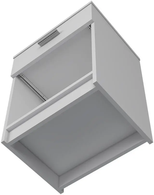 Alt view image 5 of 6 - Nightstand Coco, Single Drawer, Lower Shelf, White Finish