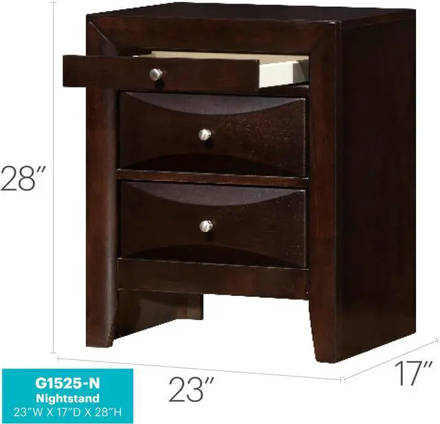 Alt view image 7 of 7 - Marilla G1525-N Nightstand , Cappuccino
