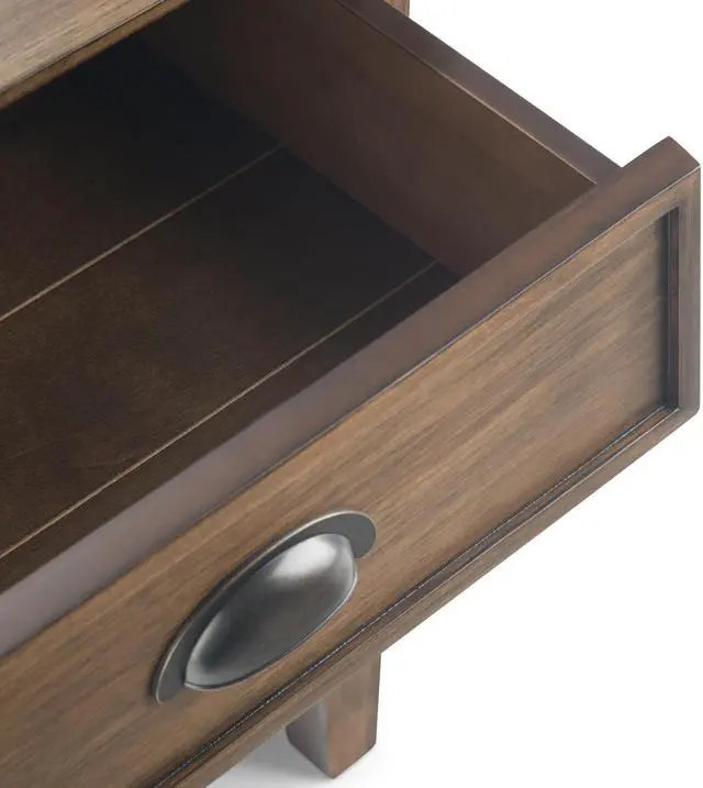 Alt view image 2 of 6 - Acadian - Bedside Table - Rustic Natural Aged Brown