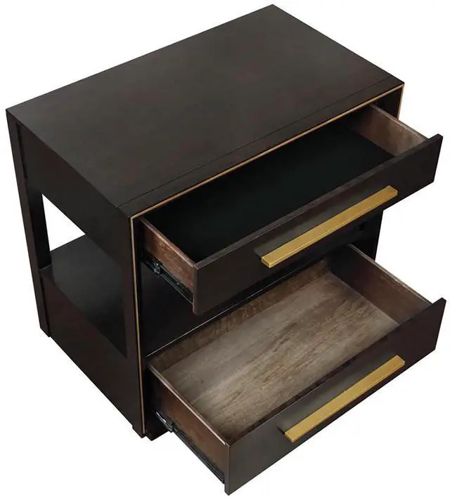 Alt view image 6 of 7 - Smoked Peppercorn 2-drawer Nightstand