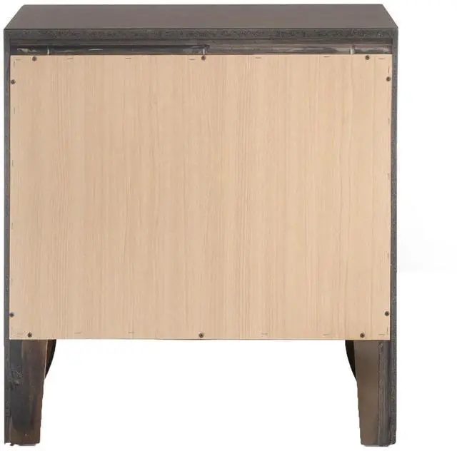 Alt view image 5 of 7 - Grey Oak Nightstand with 2 Drawers