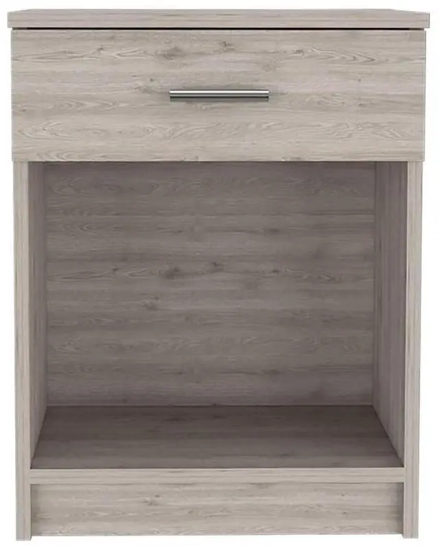 Alt view image 2 of 7 - Eco Nightstand , End Table, Side Table Superior Top,  One Drawer, Lower Shelf -Light Gray