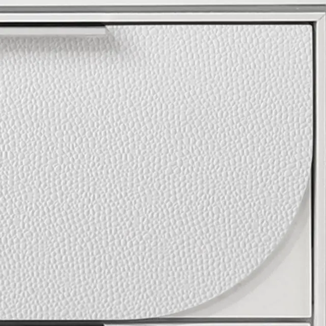 Alt view image 7 of 7 - Pearl White 2-Drawer Nightstand with Acrylic Crystal Legs