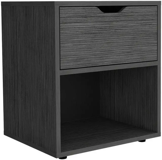 Alt view image 6 of 7 - Aberdeeen 19.7-Inch High Nightstand End Table with Open Shelf