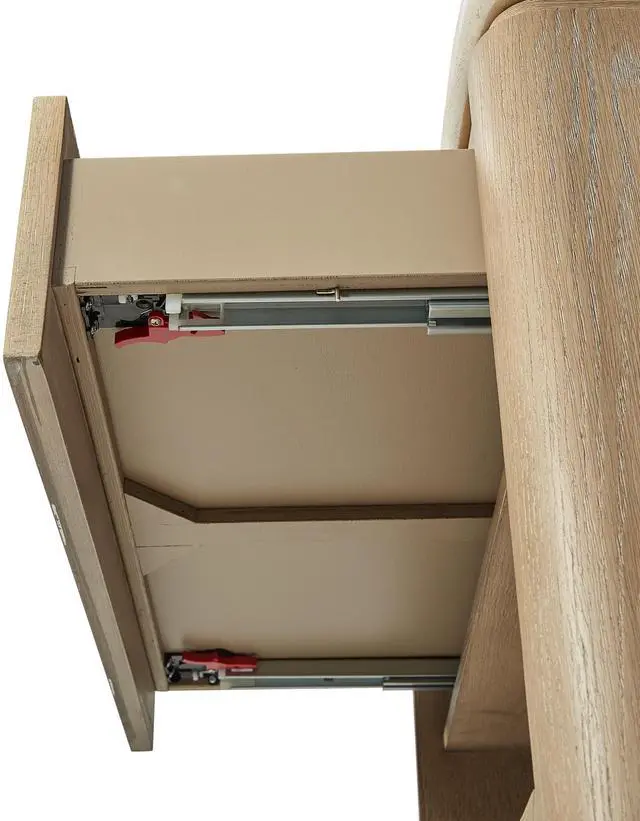 Alt view image 4 of 4 - Two Drawer Nightstand with Rope Drawer Fronts