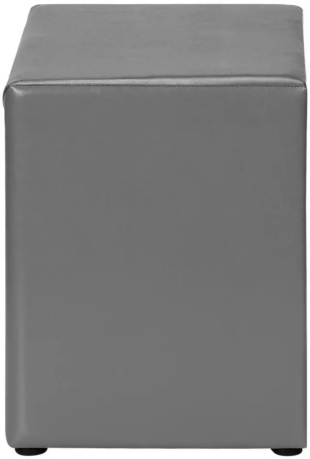 Alt view image 7 of 7 - Nightstand, Nightstand, End, Side, Lamp, Storage Drawer, Bedroom, Upholstered, Grey Leather Look, Transitional