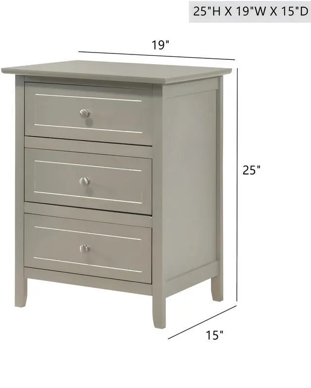 Alt view image 5 of 6 - Sleek Contemporary Nightstand In Silver Champagne