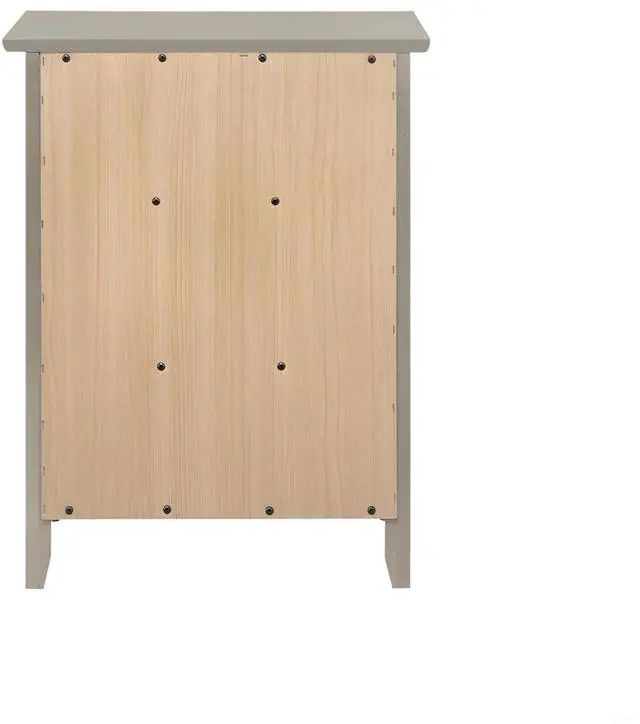 Alt view image 6 of 6 - Sleek Contemporary Nightstand In Silver Champagne