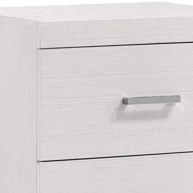 Alt view image 6 of 7 - White 2-drawer Nightstand