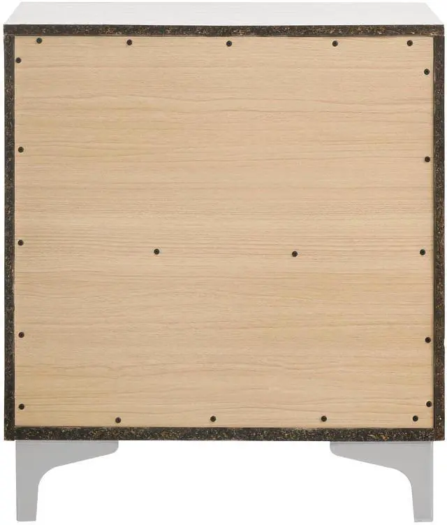 Alt view image 5 of 7 - White 2-drawer Nightstand