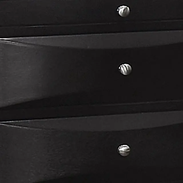 Alt view image 4 of 6 - Vollenhove Black 2-Drawer Nightstand with Pull-out Tray