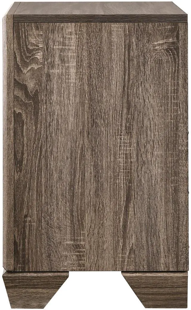 Alt view image 5 of 7 - Tomasina Washed Taupe 2-Drawer Rectangular Nightstand