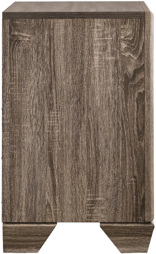 Alt view image 6 of 7 - Tomasina Washed Taupe 2-Drawer Rectangular Nightstand