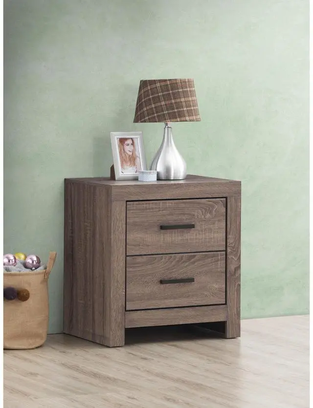 Main image of Brantford Barrel Oak 2-Drawer Nightstand