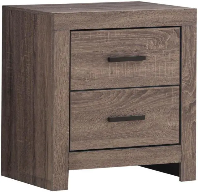 Alt view image 2 of 7 - Brantford Barrel Oak 2-Drawer Nightstand
