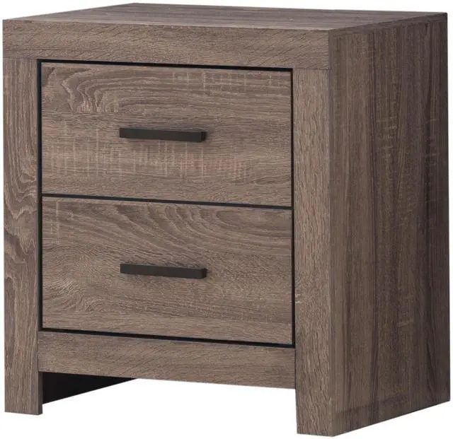 Alt view image 3 of 7 - Brantford Barrel Oak 2-Drawer Nightstand