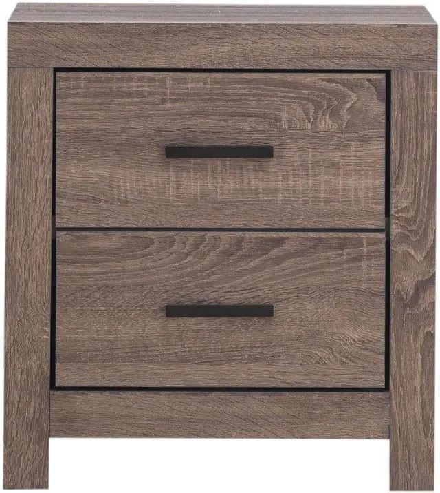 Alt view image 4 of 7 - Brantford Barrel Oak 2-Drawer Nightstand