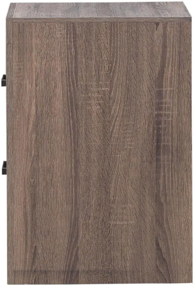 Alt view image 7 of 7 - Brantford Barrel Oak 2-Drawer Nightstand