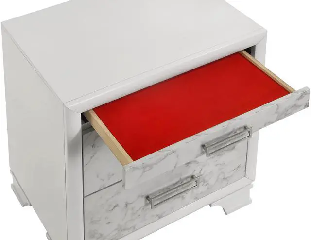 Alt view image 3 of 5 - Soul Modern Style Nightstand Made with wood in White  same as B009P309601 (CA inventory)