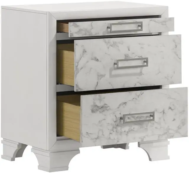 Alt view image 5 of 5 - Soul Modern Style Nightstand Made with wood in White  same as B009P309601 (CA inventory)