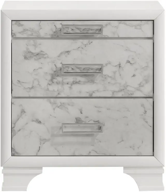 Alt view image 4 of 5 - Soul Modern Style Nightstand Made with wood in White  same as B009P309601 (CA inventory)