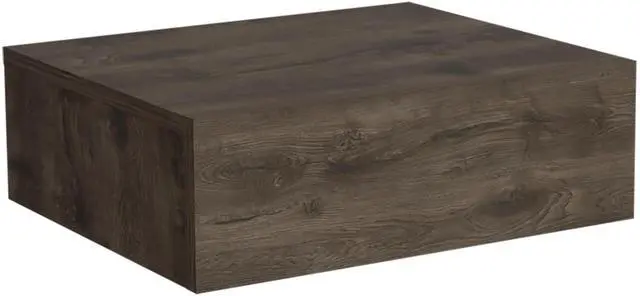 Alt view image 2 of 5 - Milano Floating Nightstand , End Table, Side Table Wall-Mounted with Drawer- Dark Brown -Bedroom