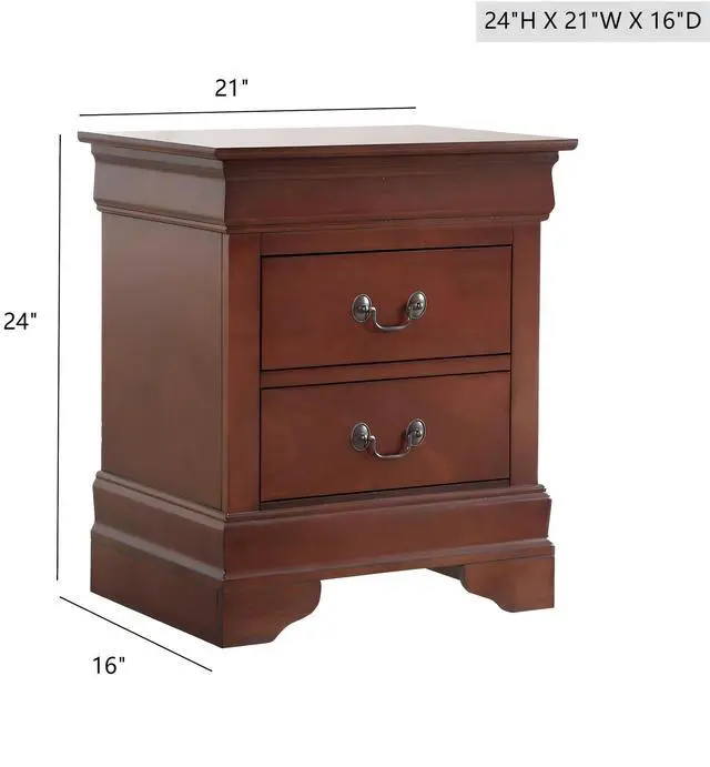 Alt view image 3 of 6 - Elegant Traditional Cherry Nightstand