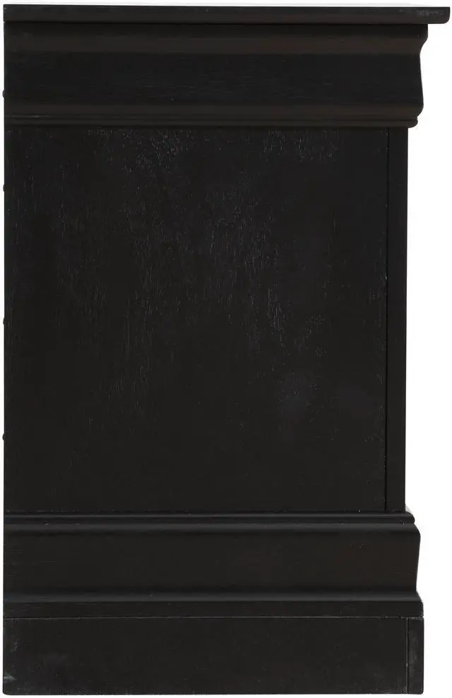 Alt view image 5 of 7 - Elegant Black Nightstand With Storage