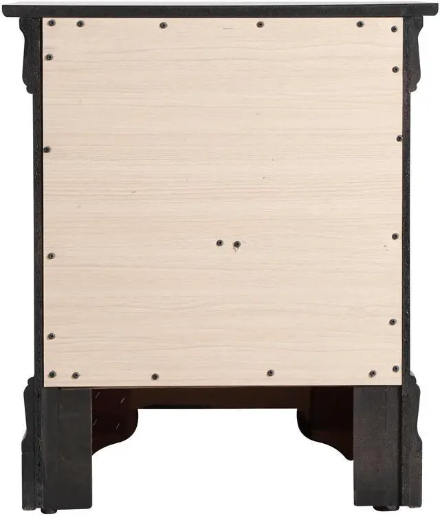 Alt view image 3 of 7 - Elegant Black Nightstand With Storage