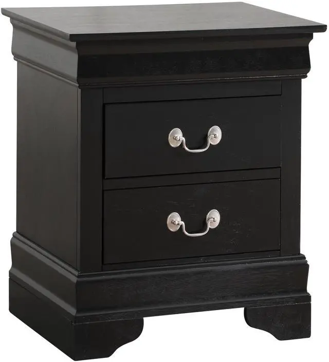 Alt view image 4 of 7 - Elegant Black Nightstand With Storage