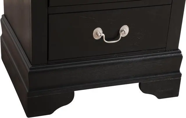 Alt view image 7 of 7 - Elegant Black Nightstand With Storage
