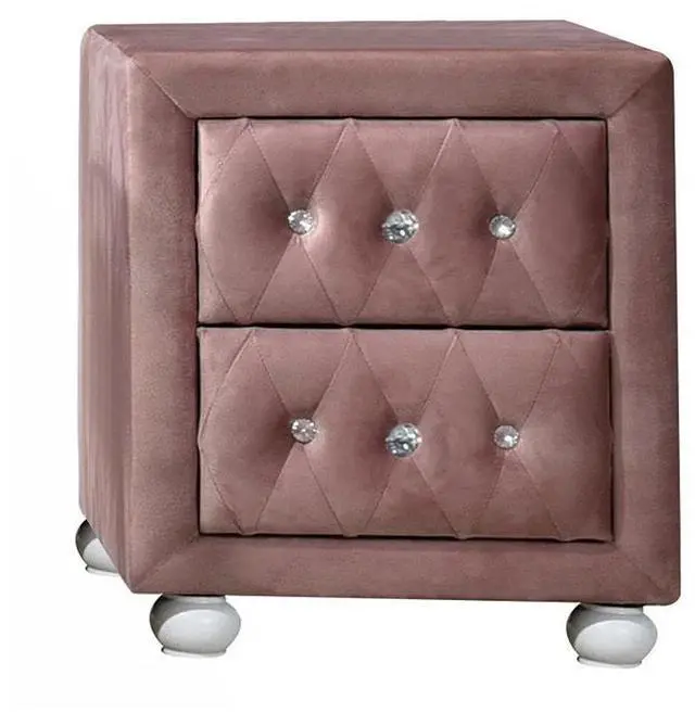 Alt view image 2 of 6 - Pink 2-Drawer Nightstand