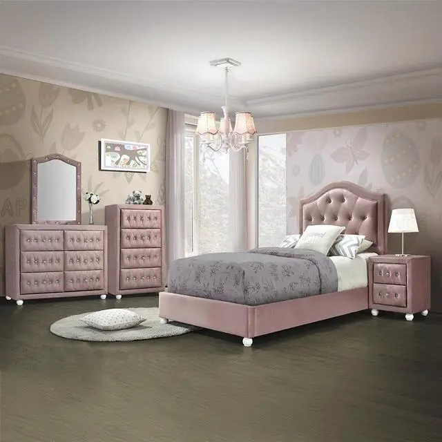 Alt view image 5 of 6 - Pink 2-Drawer Nightstand