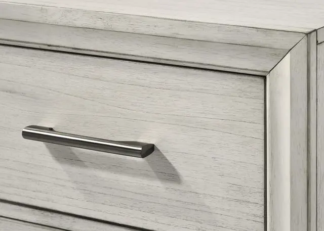 Alt view image 4 of 5 - 1pc Contemporary Style Two Storage Drawers Nightstand End Table Bedroom Solid Wood Wooden Furniture Dark Wood Finish