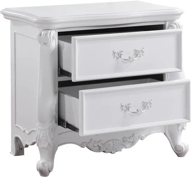 Alt view image 3 of 4 - Latisha White Finish Nightstand