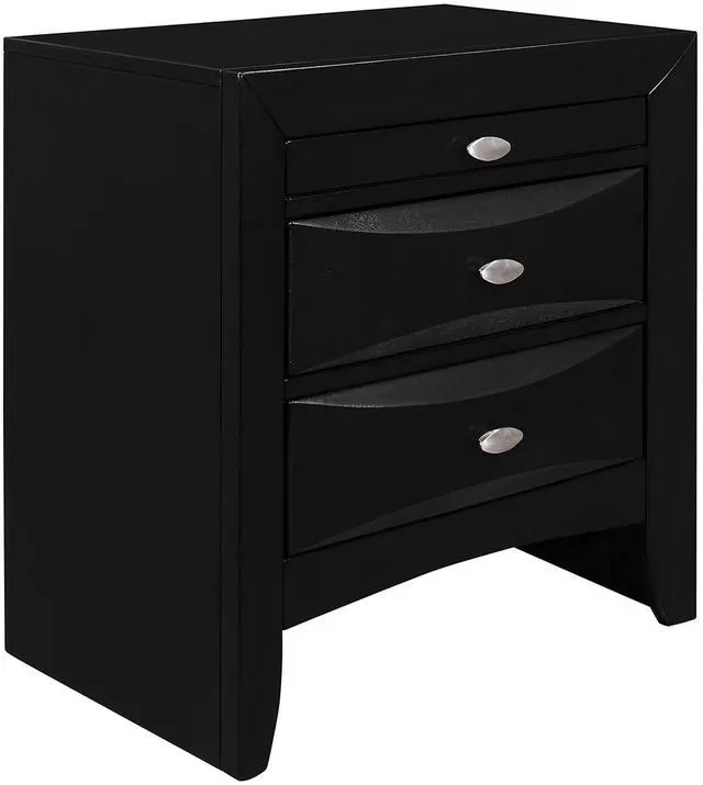 Alt view image 2 of 6 - LUCILLE BLACK NIGHTSTAND