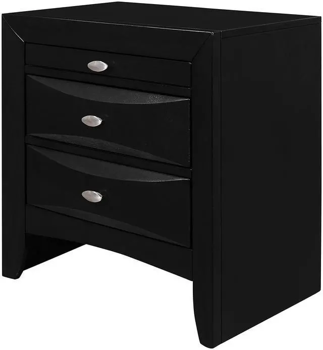 Alt view image 3 of 6 - LUCILLE BLACK NIGHTSTAND