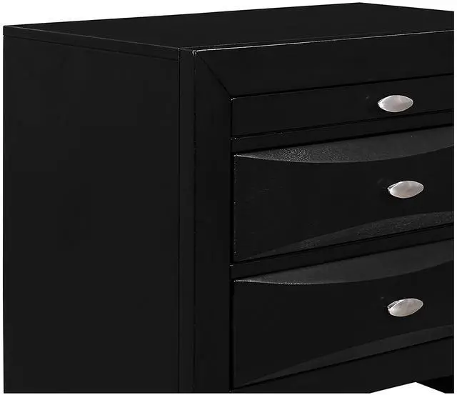 Alt view image 4 of 6 - LUCILLE BLACK NIGHTSTAND