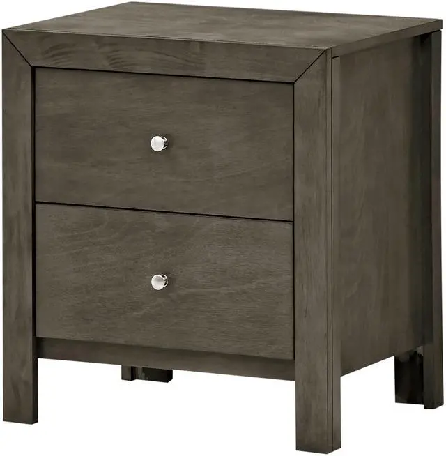 Alt view image 2 of 6 - Chic Gray Transitional Nightstand