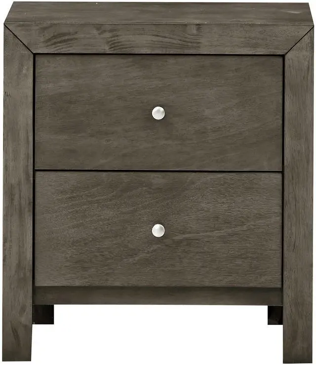 Alt view image 3 of 6 - Chic Gray Transitional Nightstand