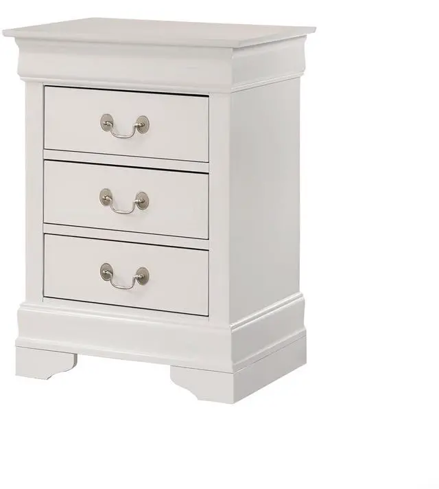 Alt view image 4 of 5 - Charming White Traditional Nightstand