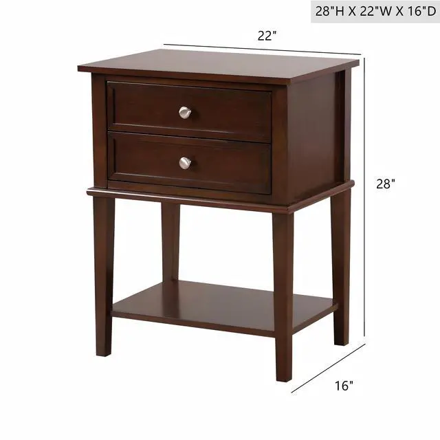 Alt view image 6 of 6 - Newton G069-N Nightstand , Cappuccino
