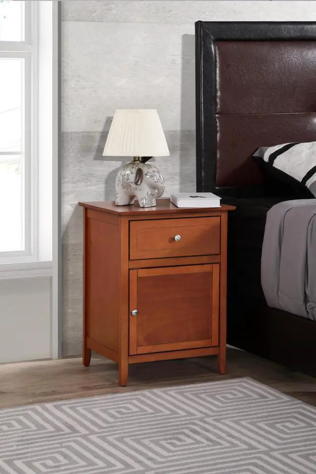 Main image of Charming Oak Transitional Nightstand