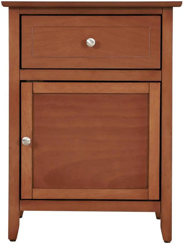 Alt view image 3 of 4 - Charming Oak Transitional Nightstand