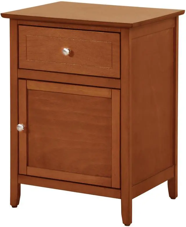 Alt view image 2 of 4 - Charming Oak Transitional Nightstand