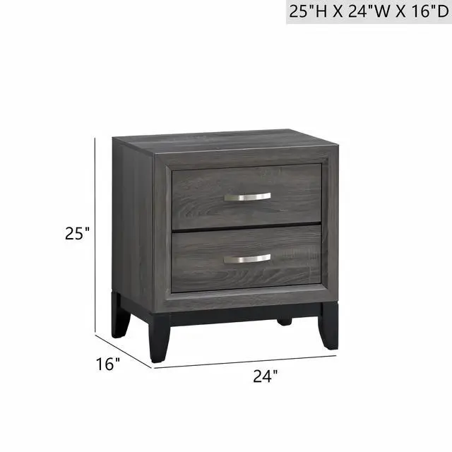 Alt view image 2 of 7 - Glasgow G04305-N Nightstand , Gray