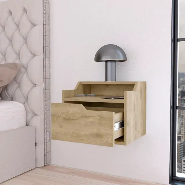 Alt view image 2 of 7 - Macadamia Dual-Shelf Display Nightstand
