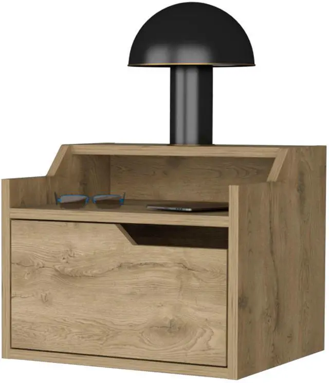 Alt view image 5 of 7 - Macadamia Dual-Shelf Display Nightstand