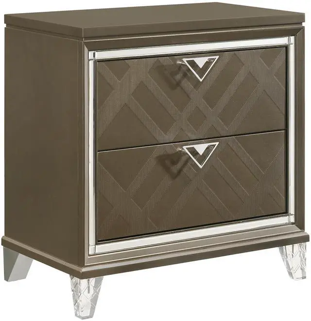 Main image of Dark Champagne 2-drawer Nightstand