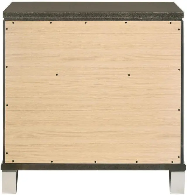 Alt view image 4 of 6 - Dark Champagne 2-drawer Nightstand